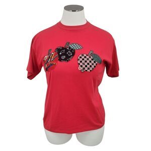 Fashion Gear Vintage Single Stitch Red Short Sleeve Teacher's T-Shirt Tee XL